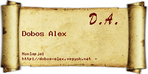 Dobos Alex névjegykártya