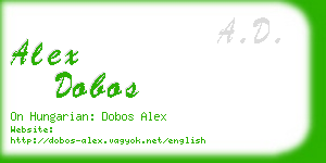 alex dobos business card